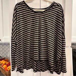 We The Free People Womens Dolman Sleeve Striped Top Sz S Long Sleeve Flowy Boho